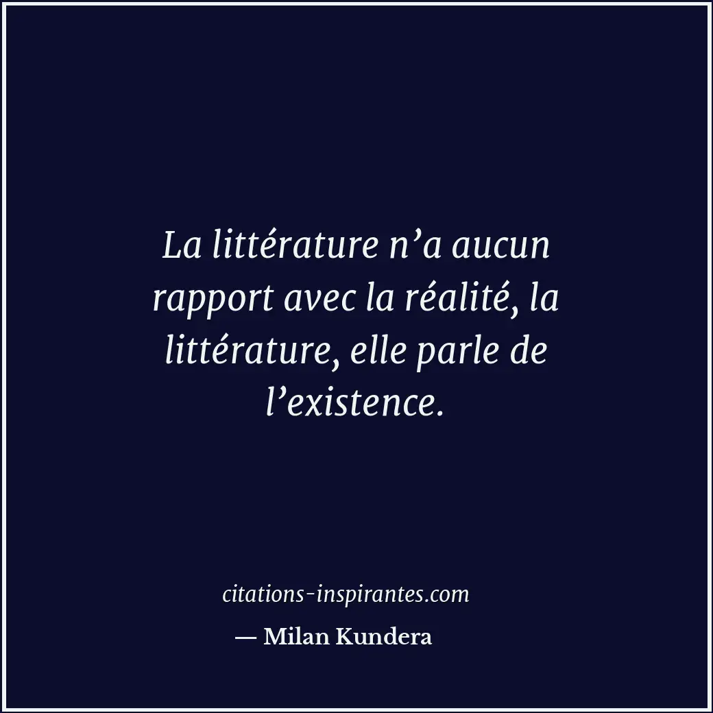 Citation de Milan Kundera