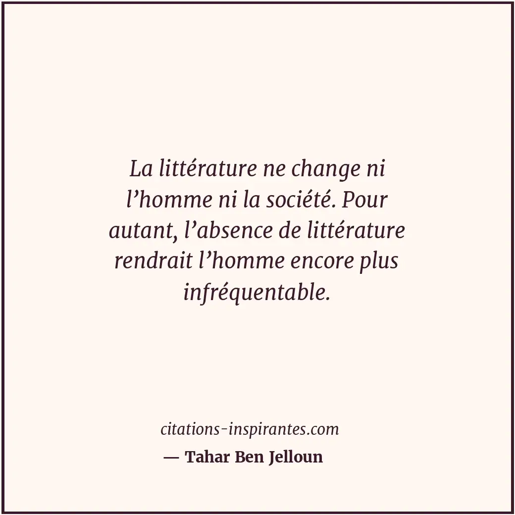 Citation de Tahar Ben Jelloun