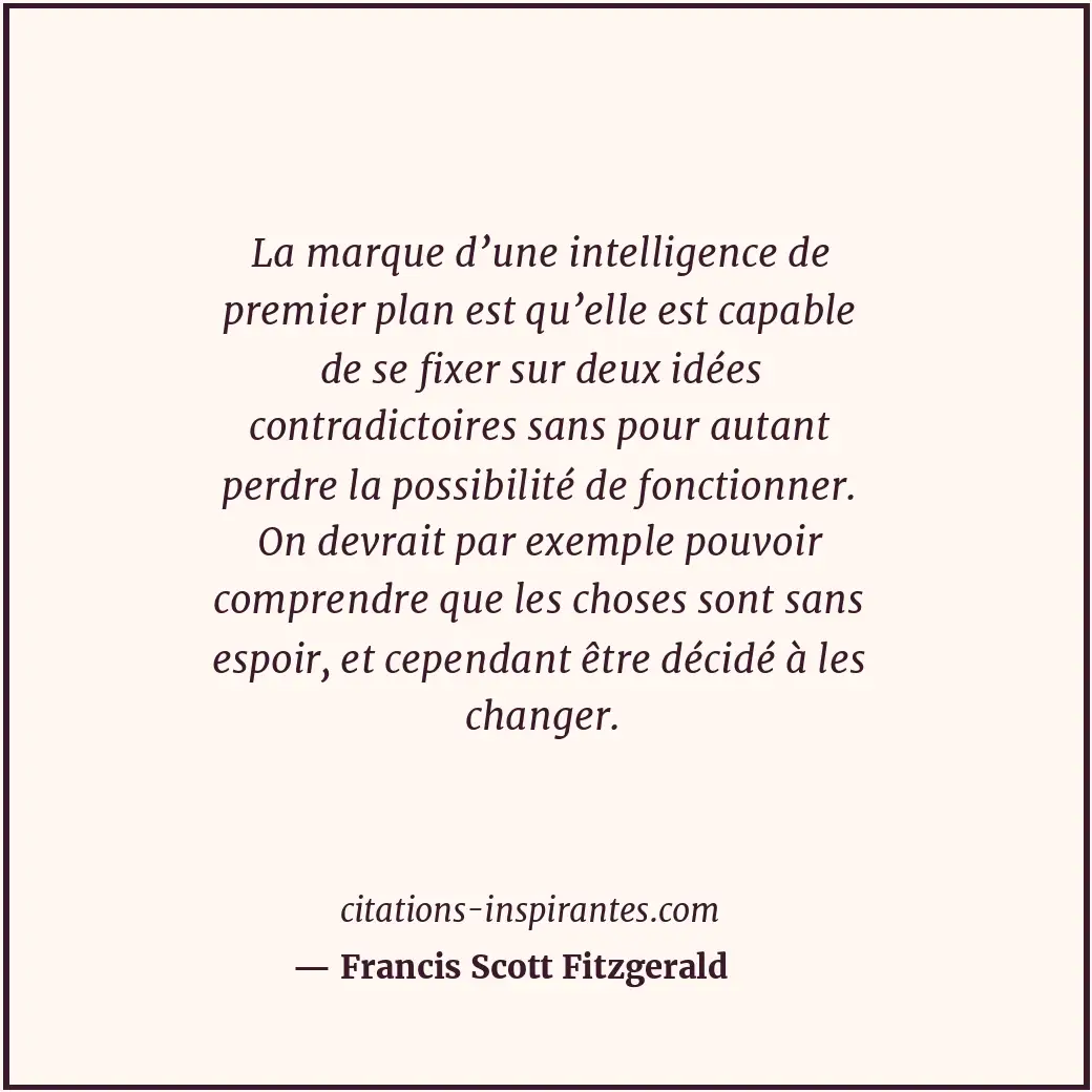 Citation de Francis Scott Fitzgerald