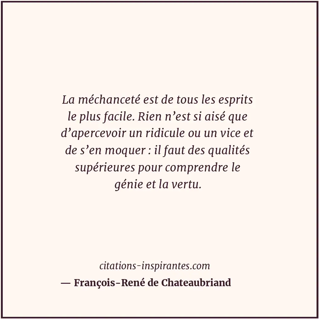 Citation de François-René de Chateaubriand