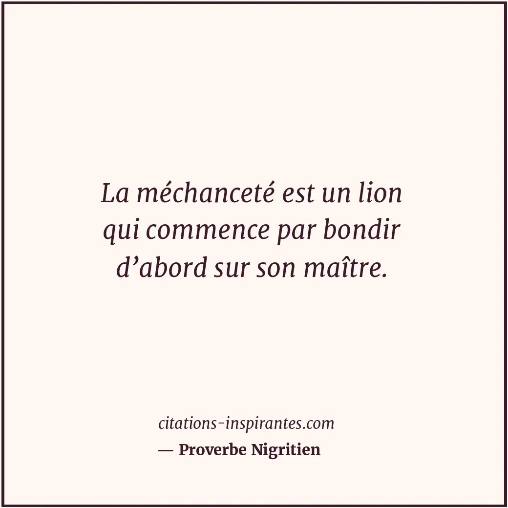 Citation de Proverbe Nigritien