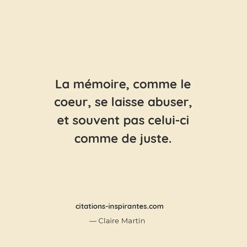 Citation de Claire Martin
