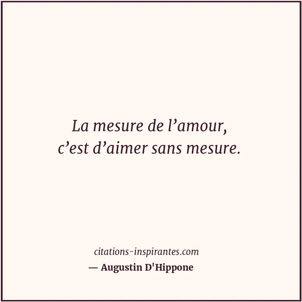 Citation de Augustin D'Hippone