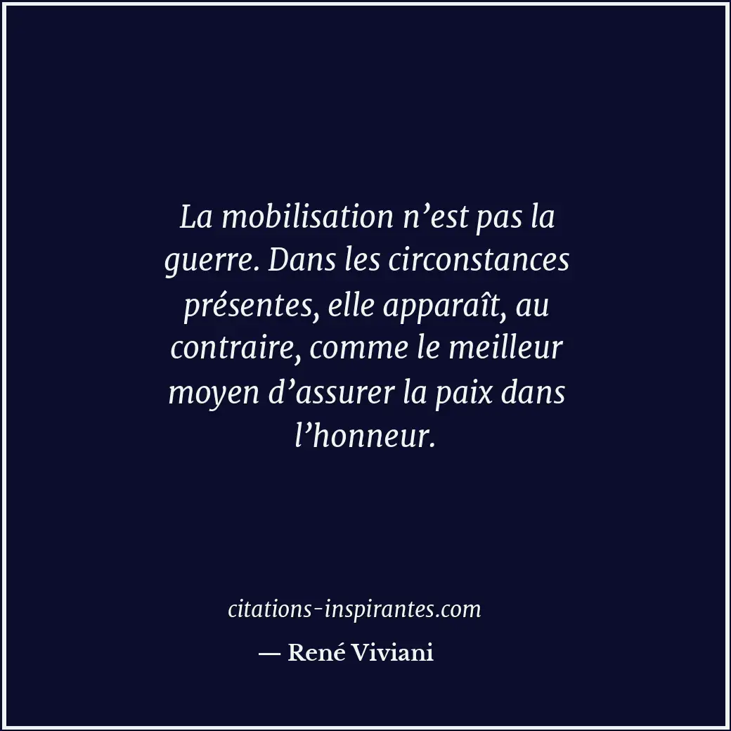 Citation de René Viviani