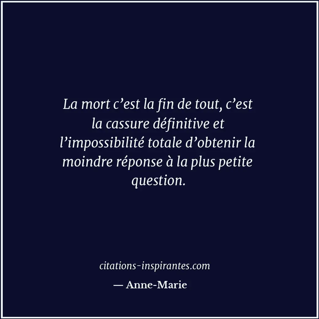 Citation de Anne-Marie