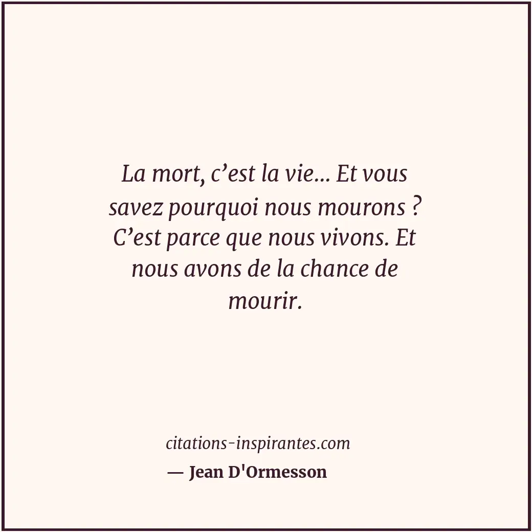 Citation de Jean D'Ormesson
