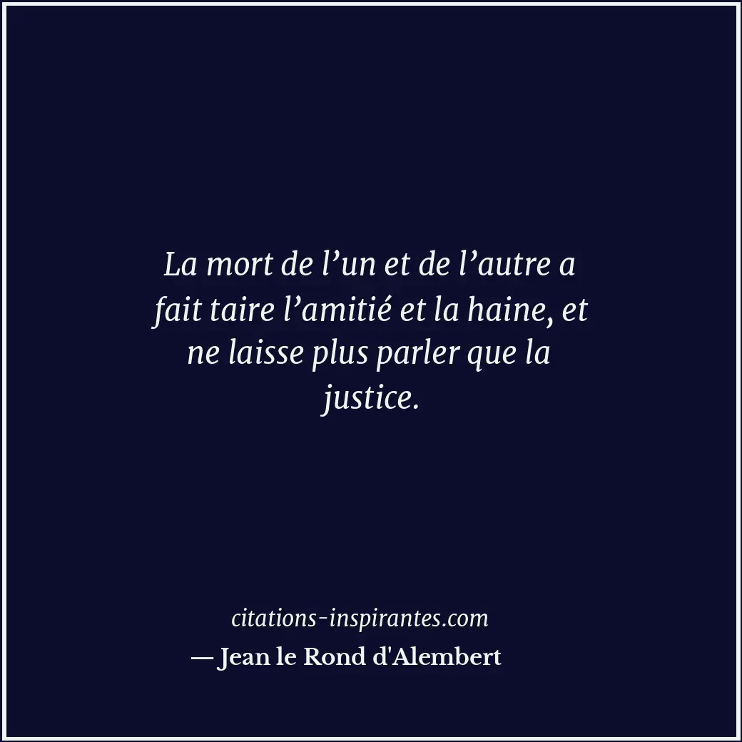 Citation de Jean le Rond d'Alembert