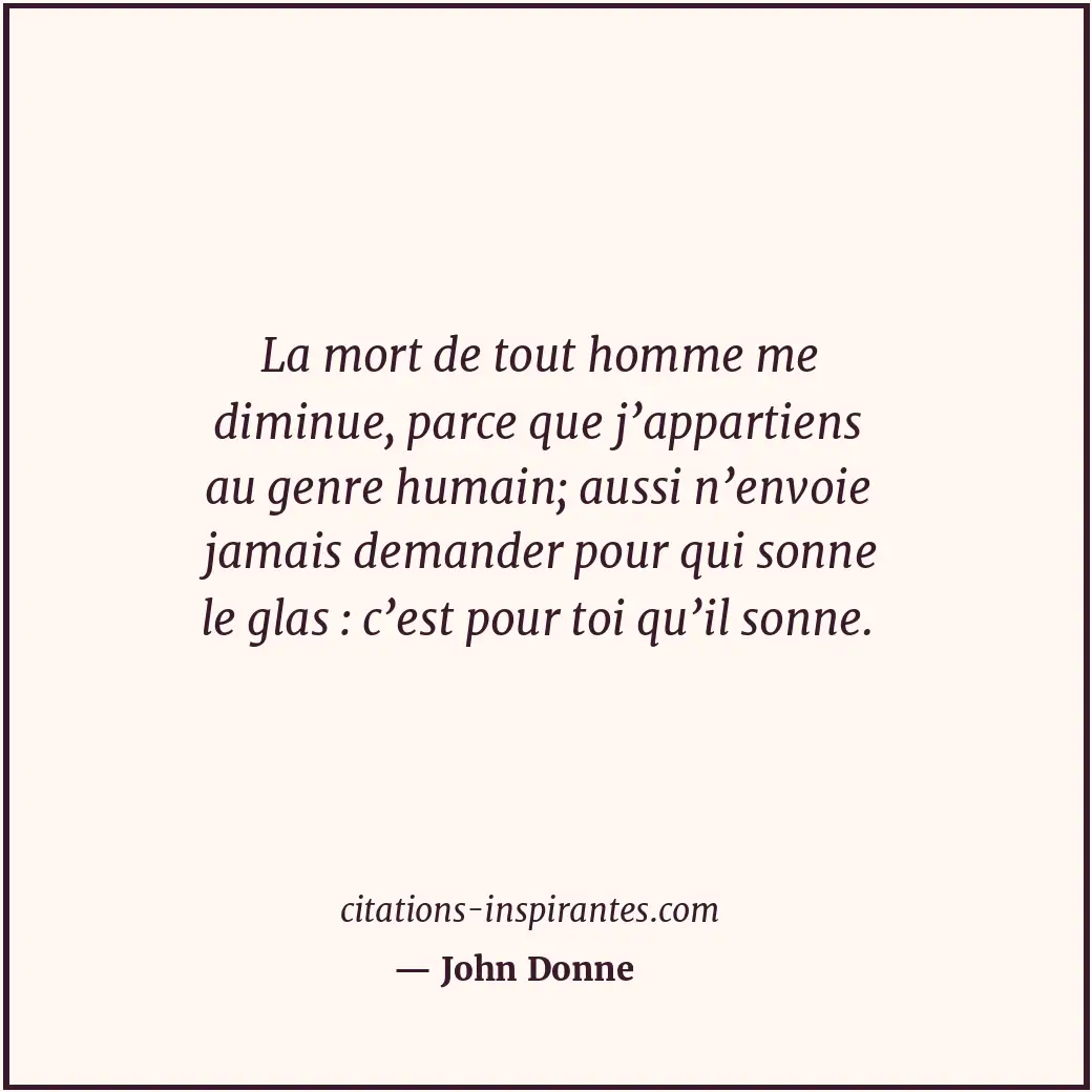 Citation de John Donne