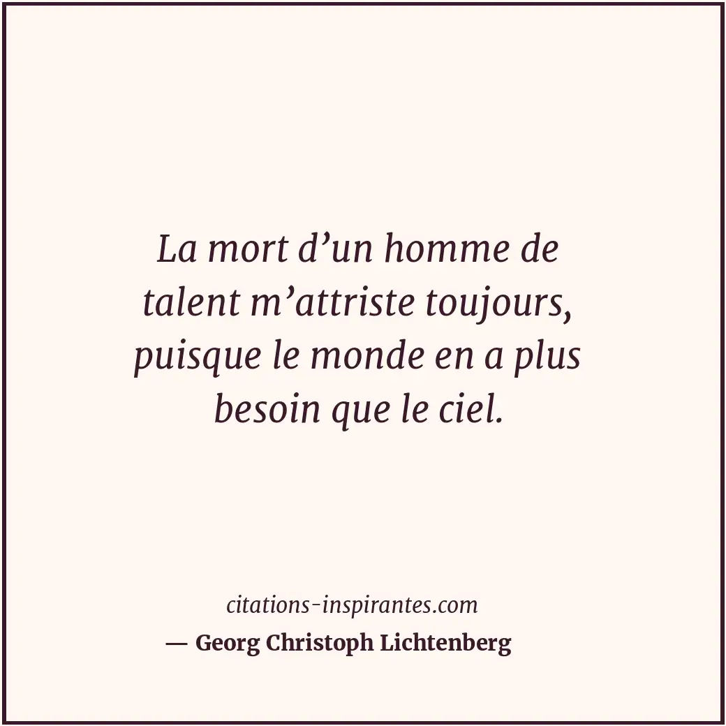 Citation de Georg Christoph Lichtenberg
