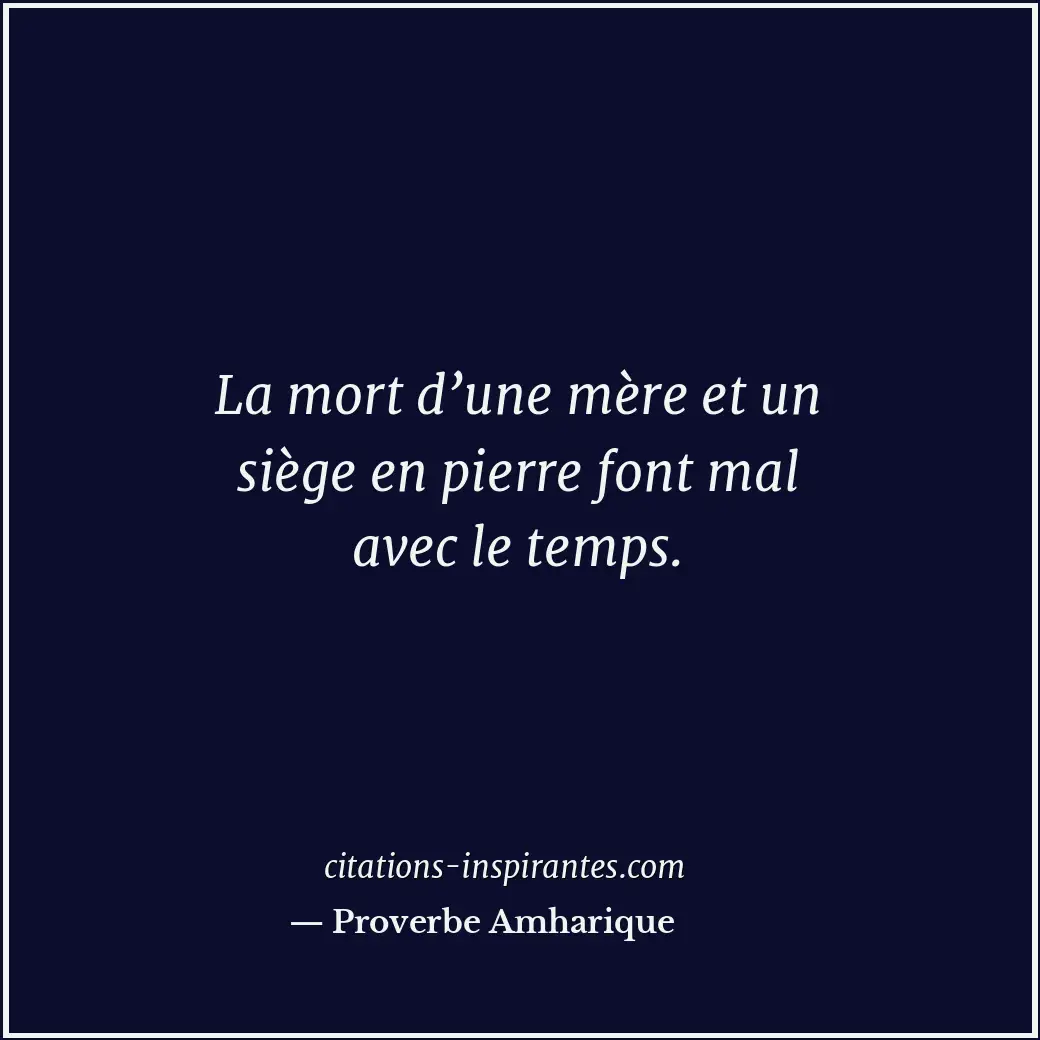 Citation de Proverbe Amharique