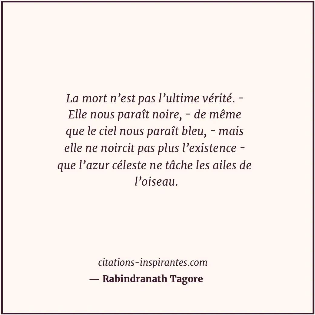 Citation de Rabindranath Tagore