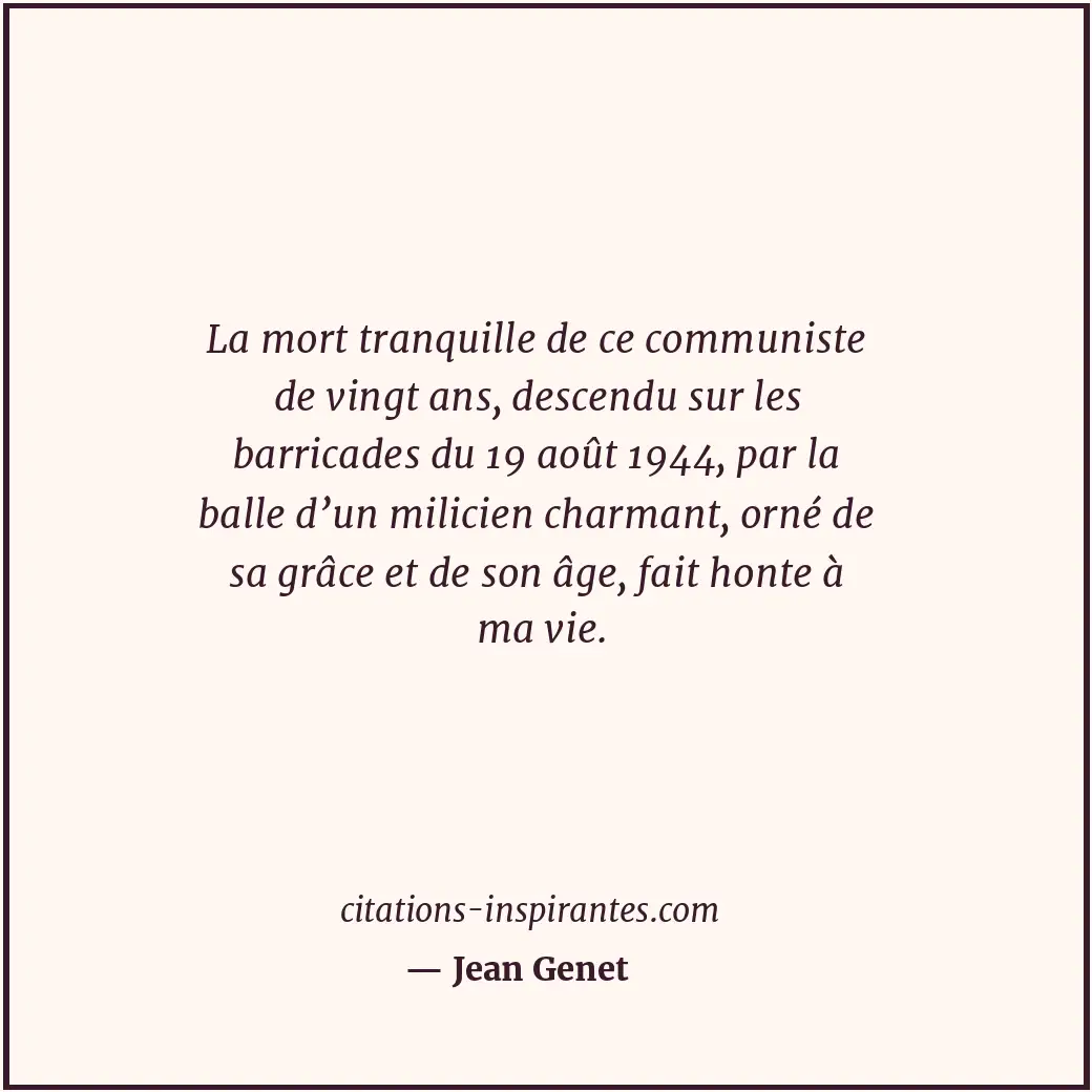 Citation de Jean Genet