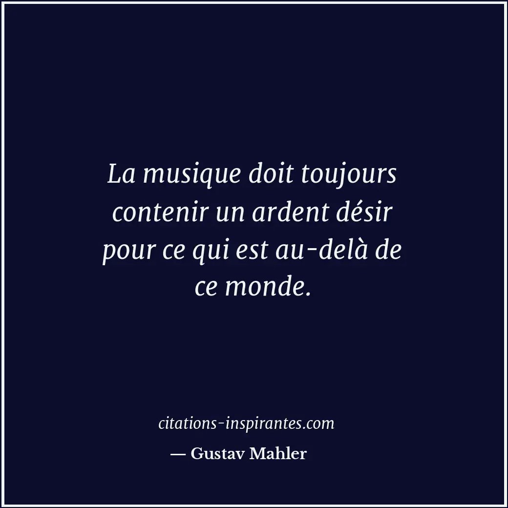 Citation de Gustav Mahler