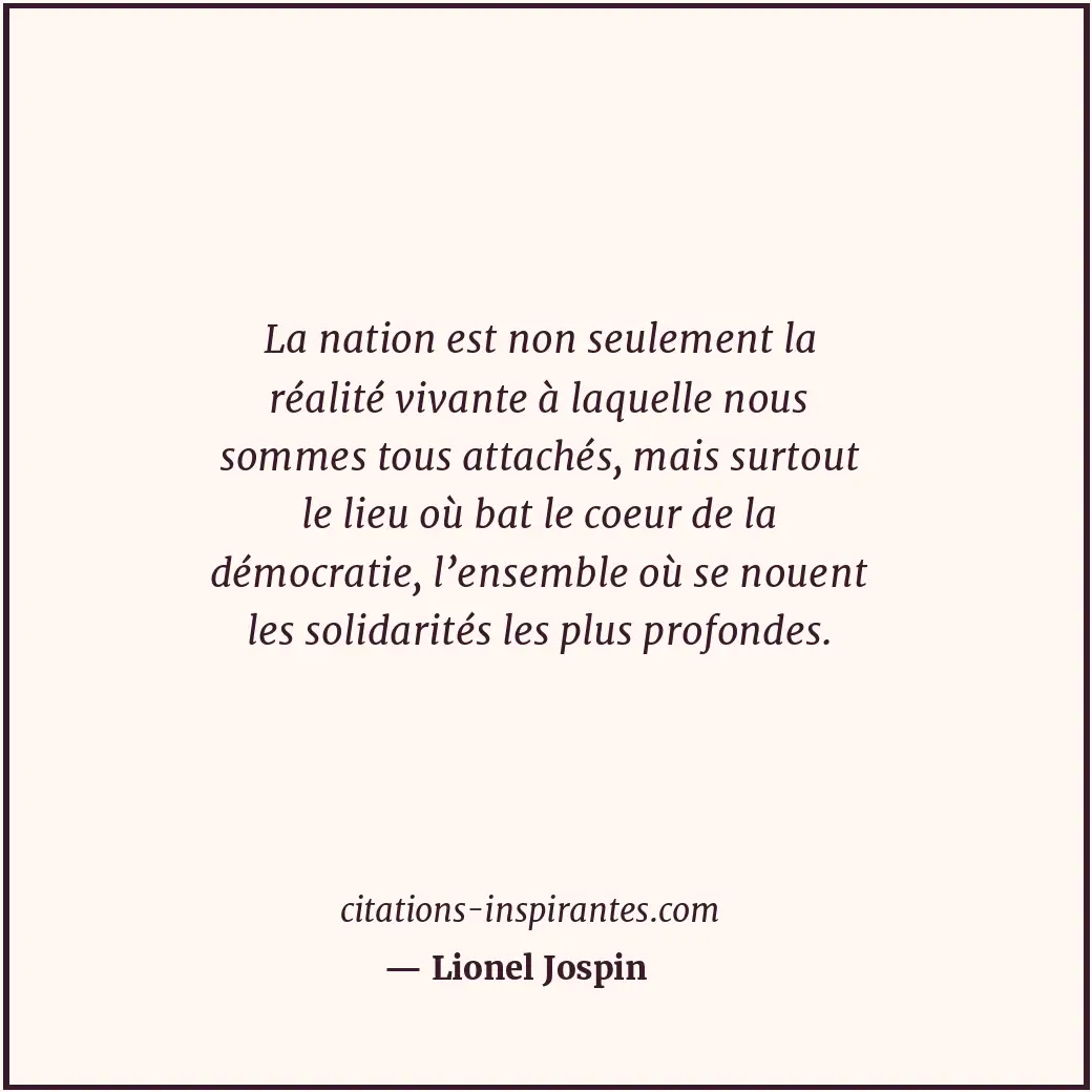Citation de Lionel Jospin