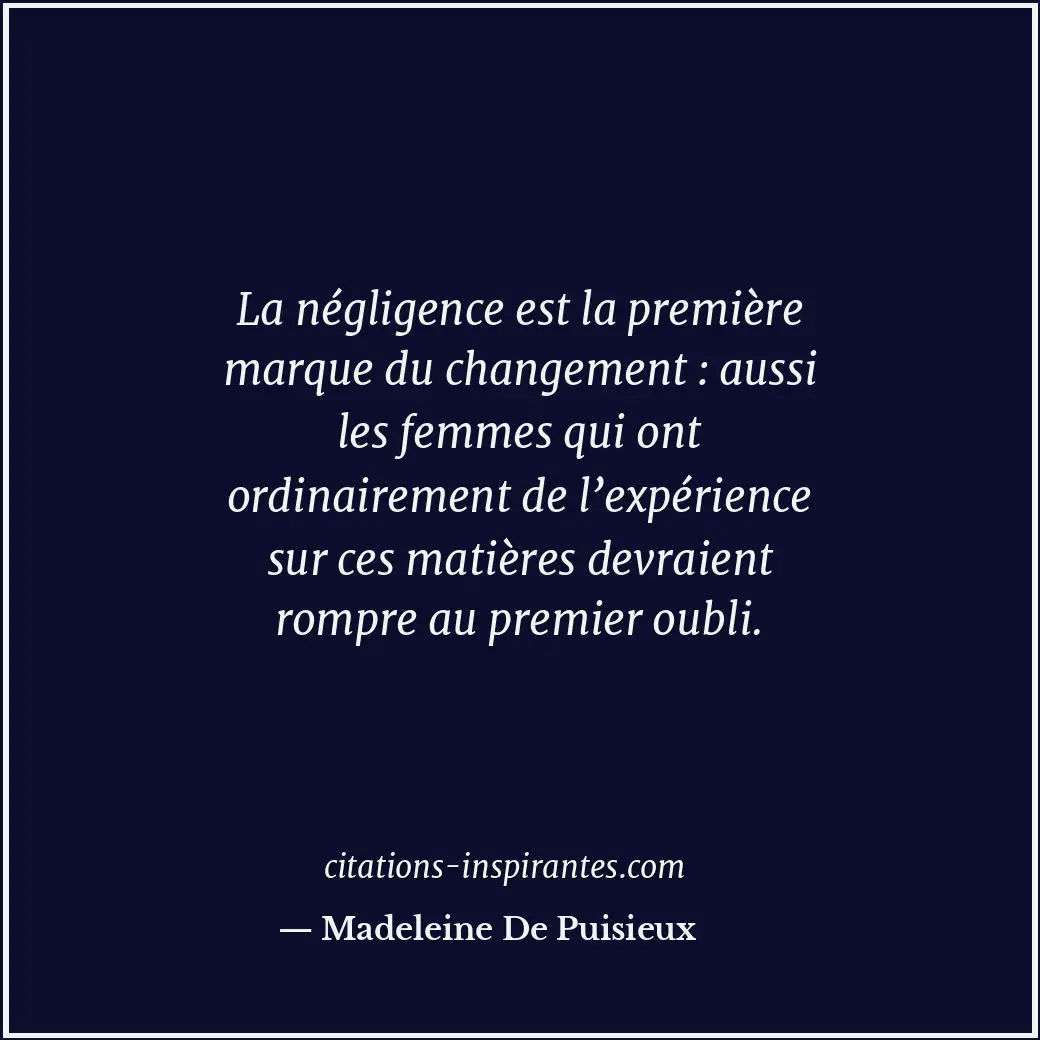 Citation de Madeleine De Puisieux