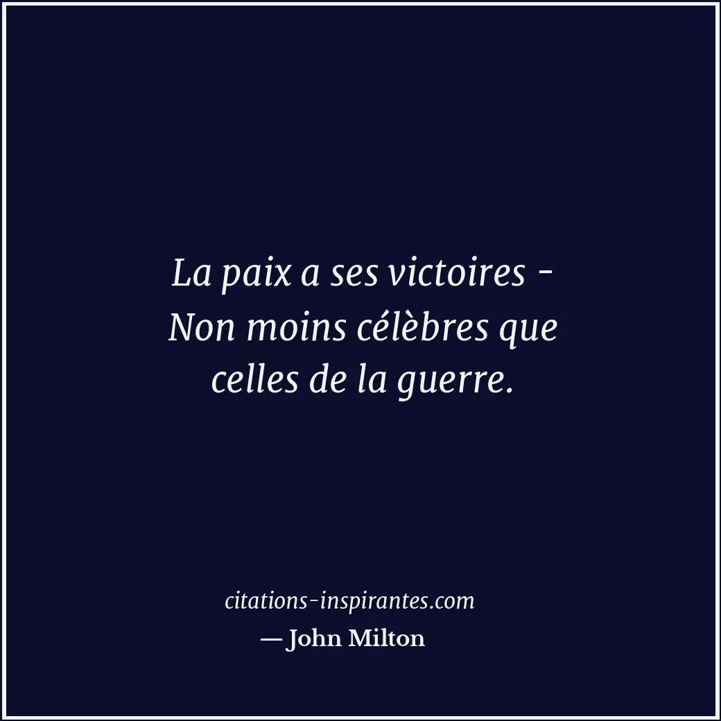 Citation de John Milton
