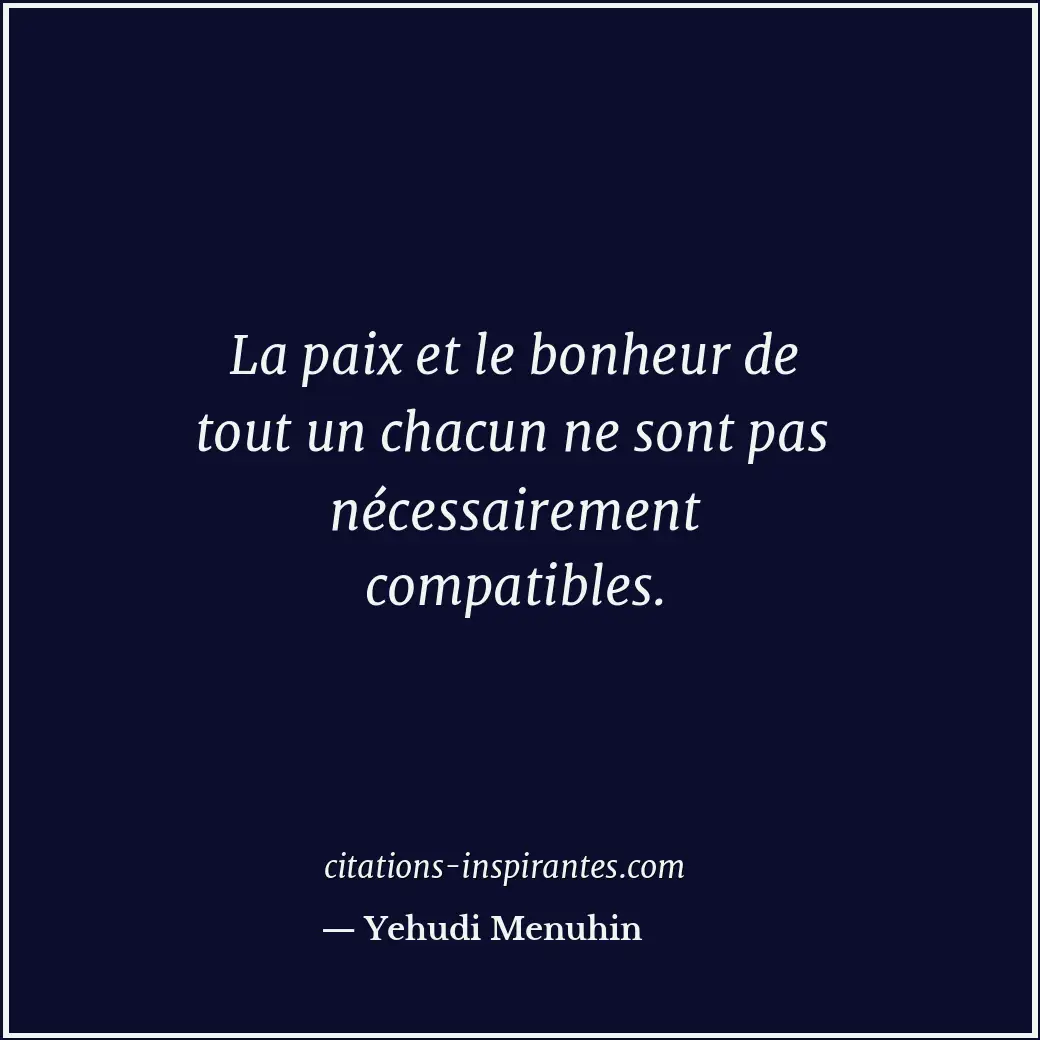 Citation de Yehudi Menuhin