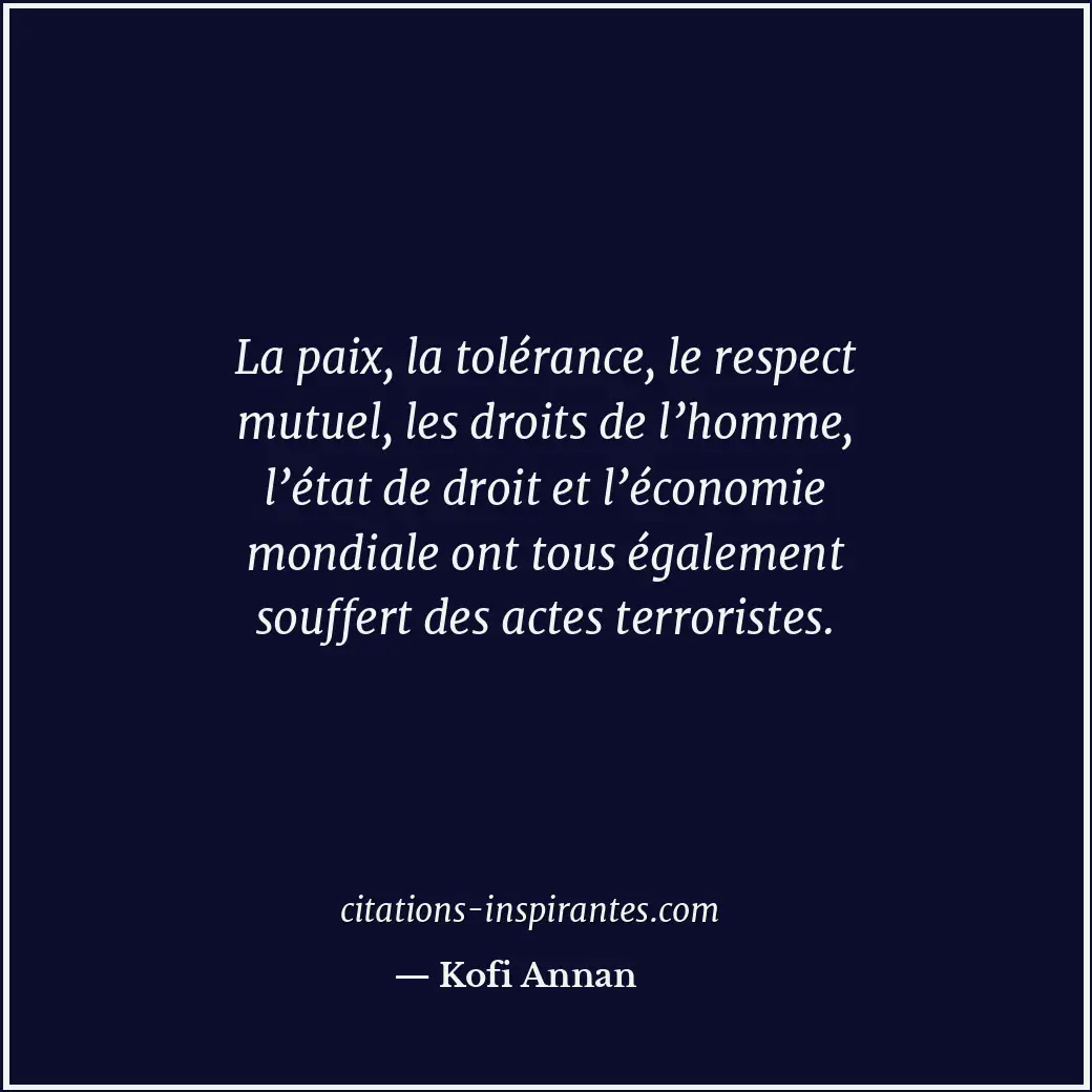Citation de Kofi Annan