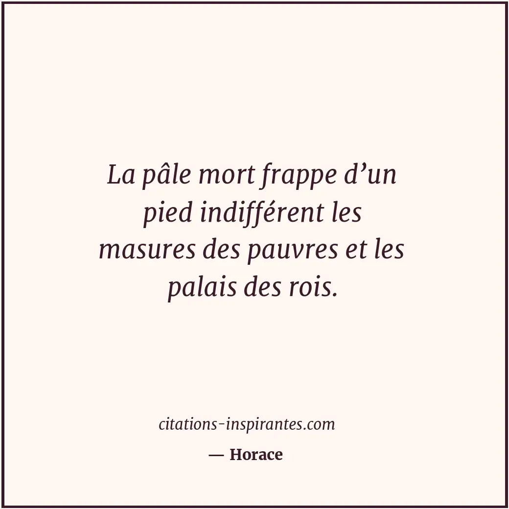 Citation de Horace