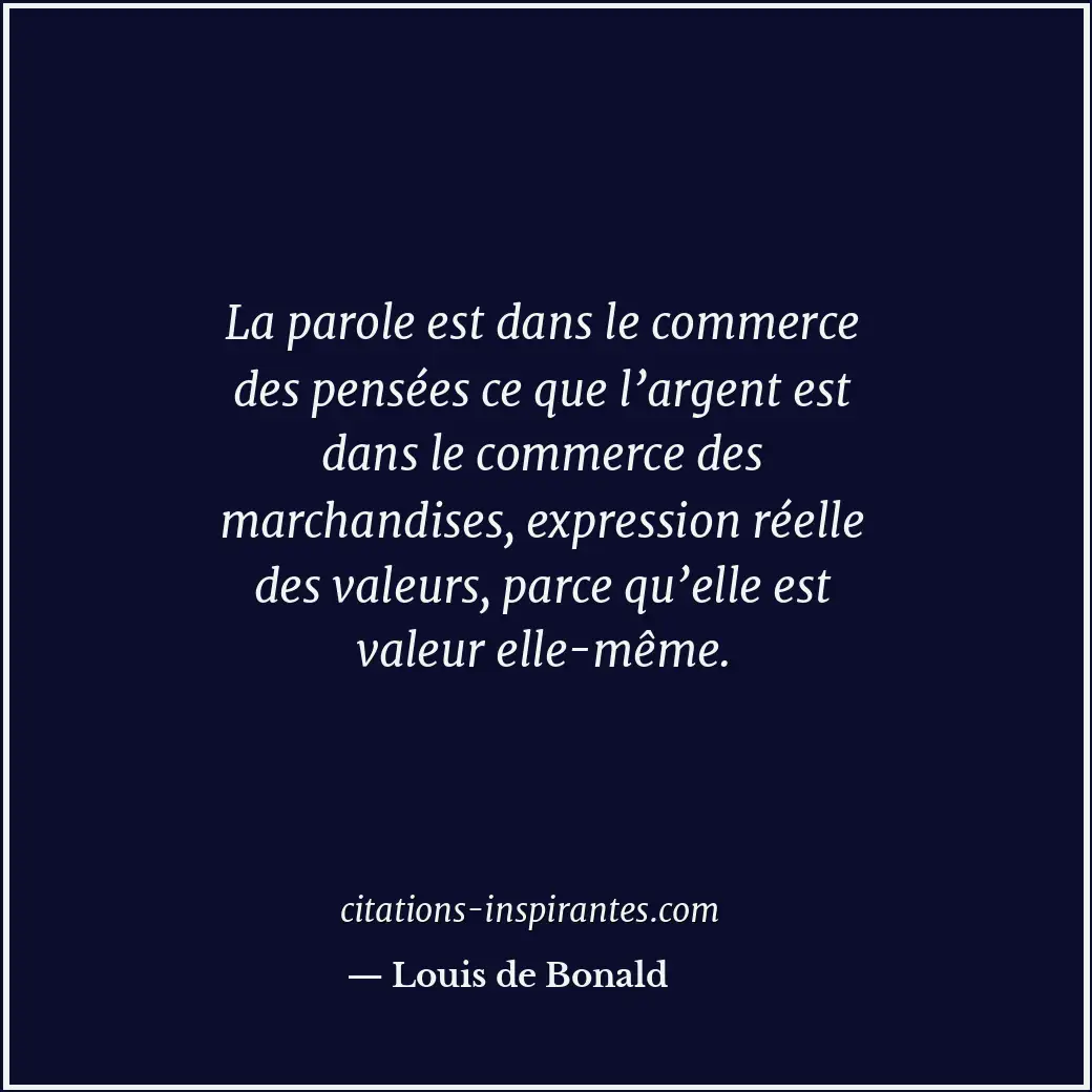 Citation de Louis de Bonald
