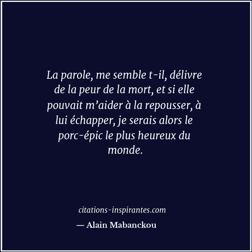 Citation de Alain Mabanckou