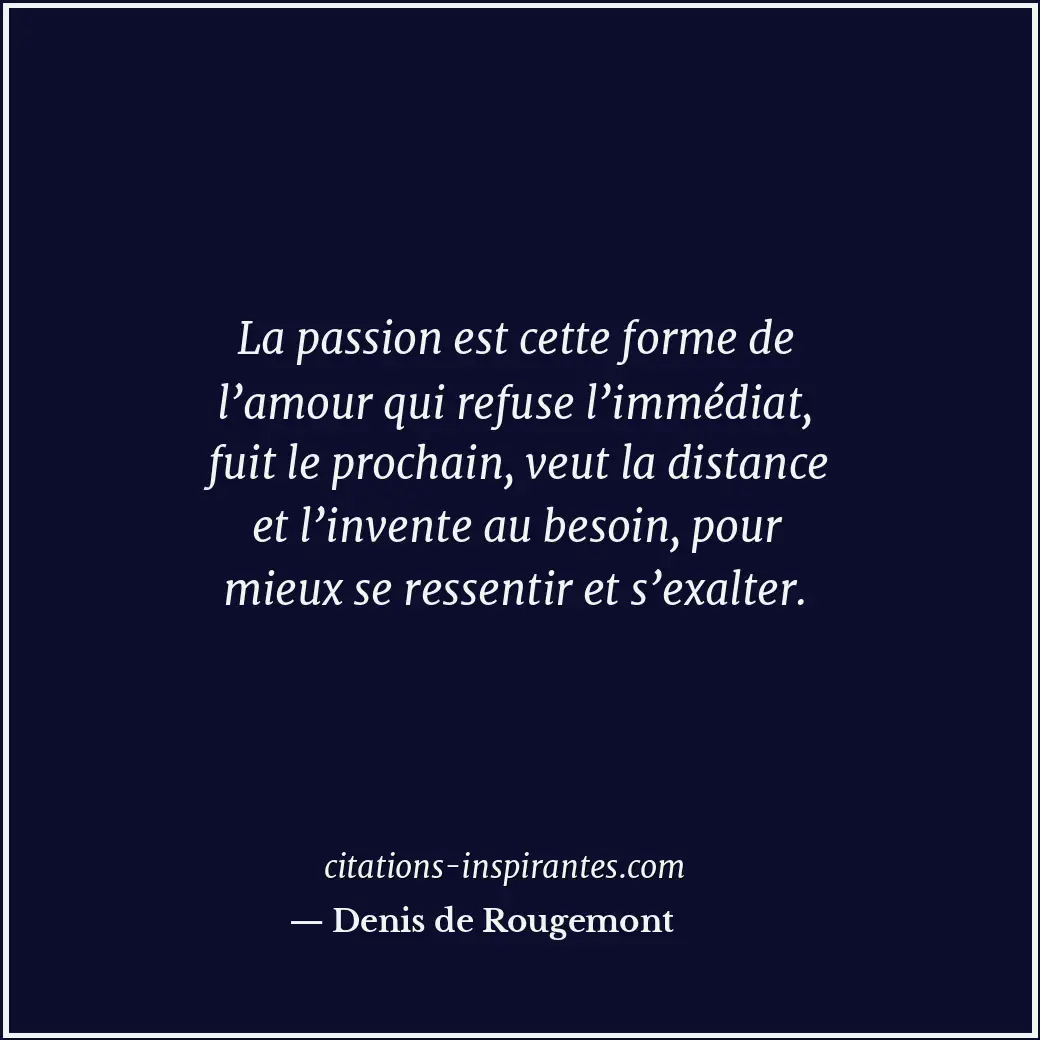 Citation de Denis de Rougemont