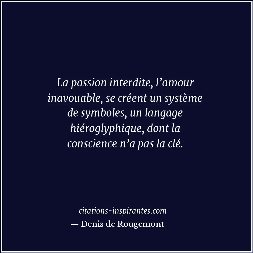 Citation de Denis de Rougemont
