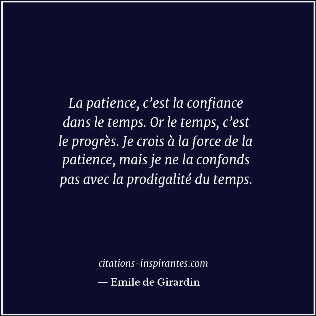 Citation de Emile de Girardin