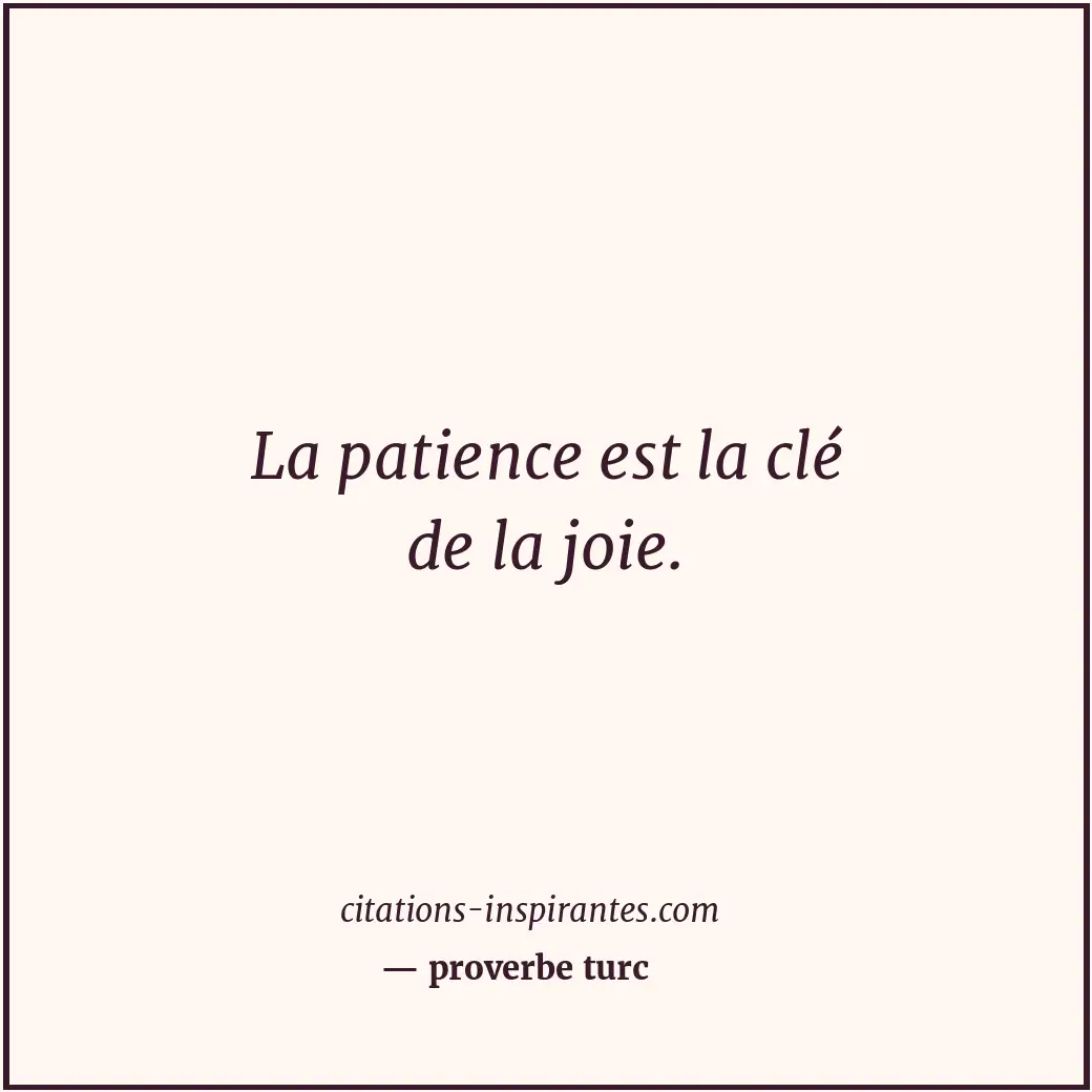 Citation de proverbe turc