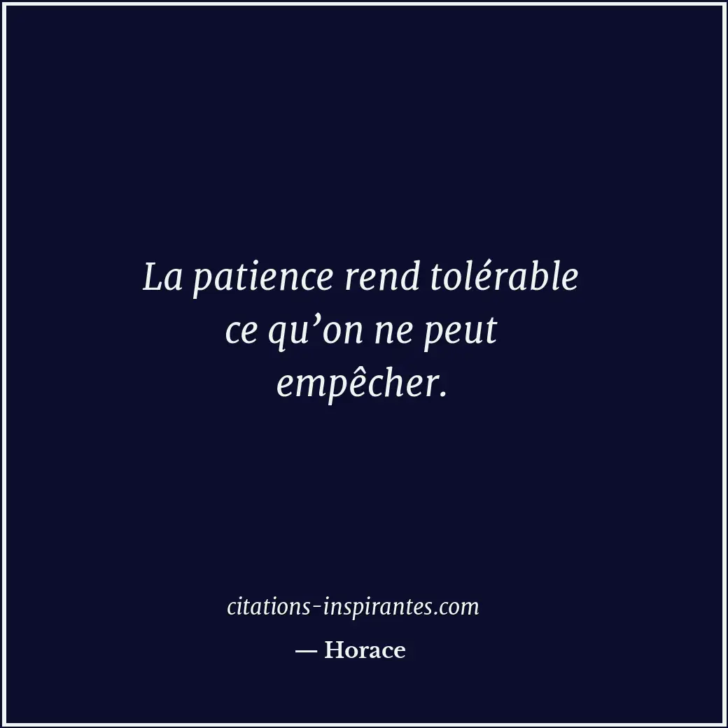 Citation de Horace