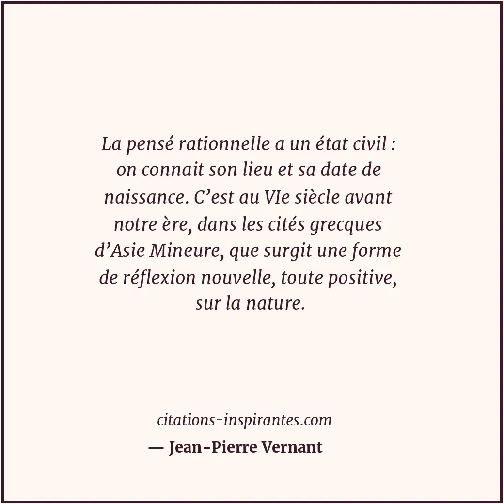 Citation de Jean-Pierre Vernant
