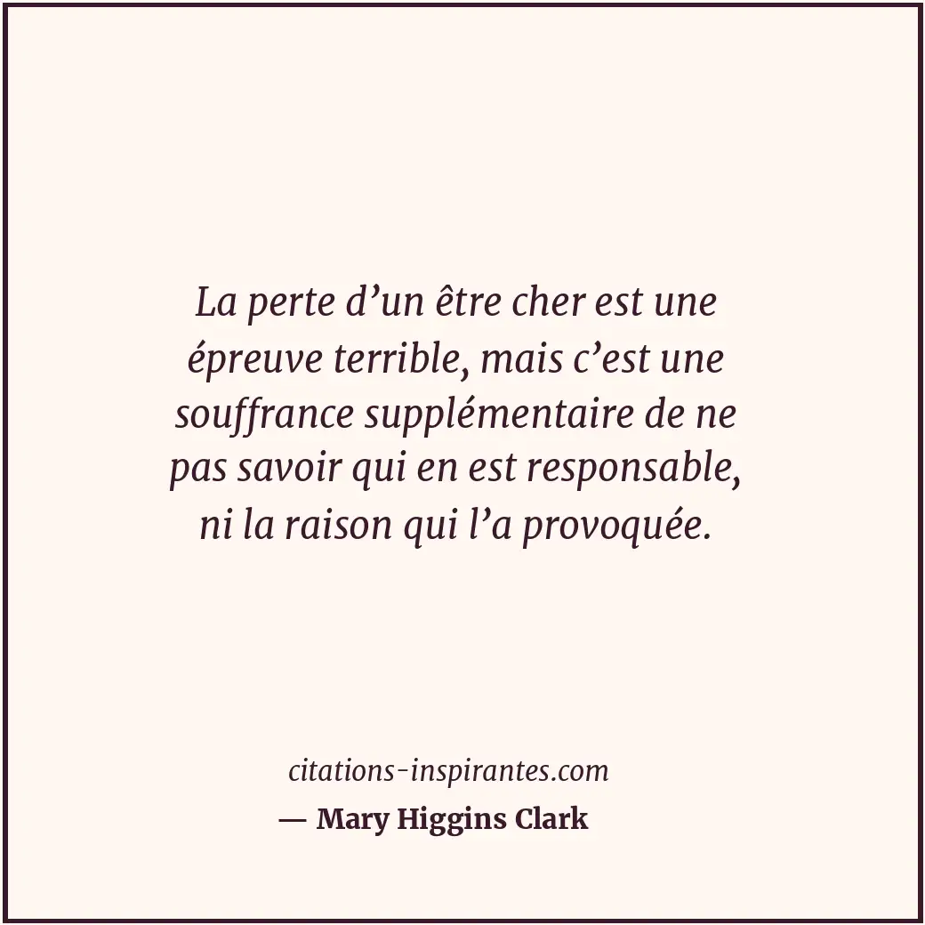 Citation de Mary Higgins Clark