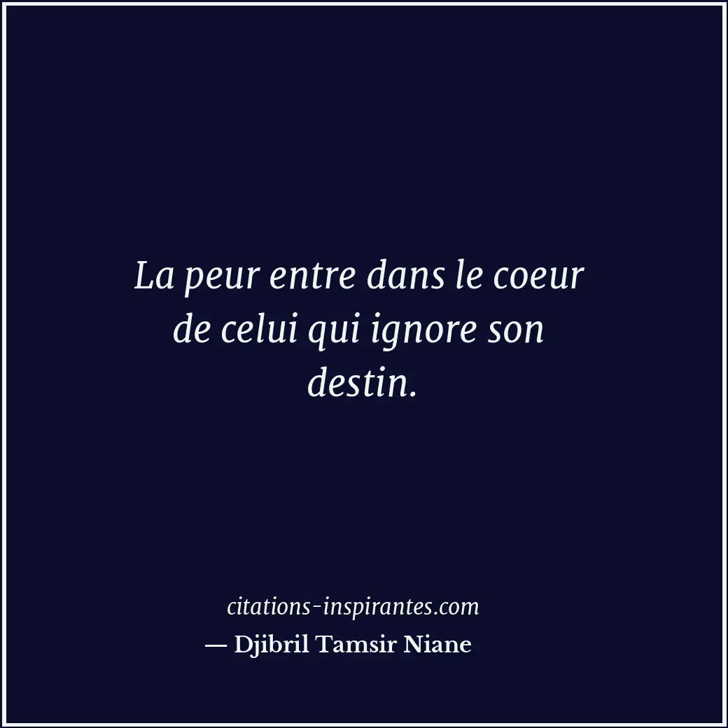 Citation de Djibril Tamsir Niane