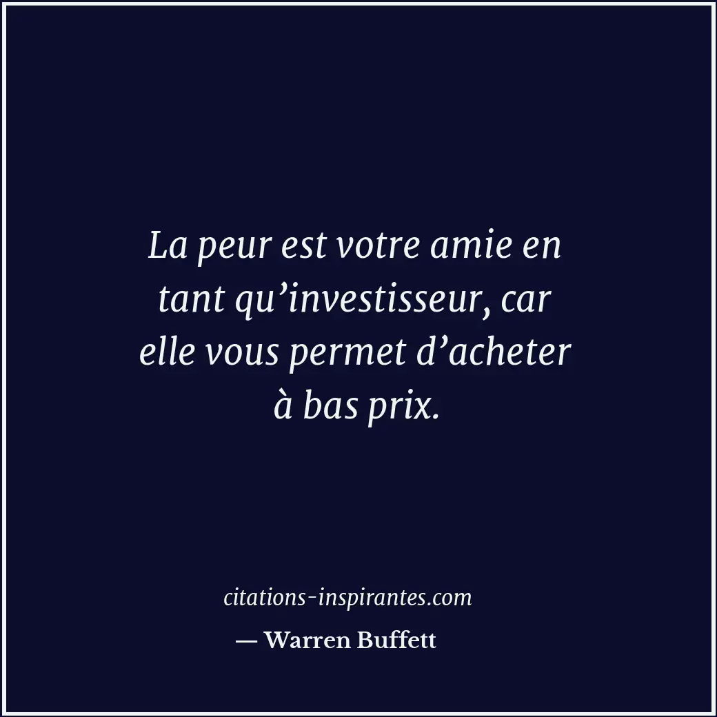 Citation de Warren Buffett