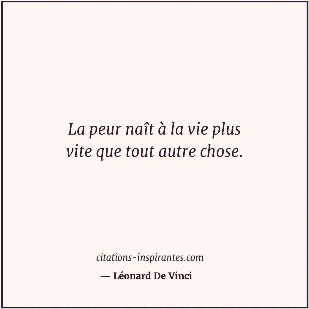 Citation de Léonard De Vinci