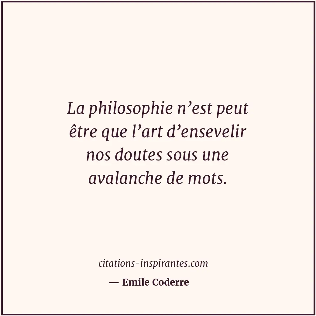 Citation de Emile Coderre