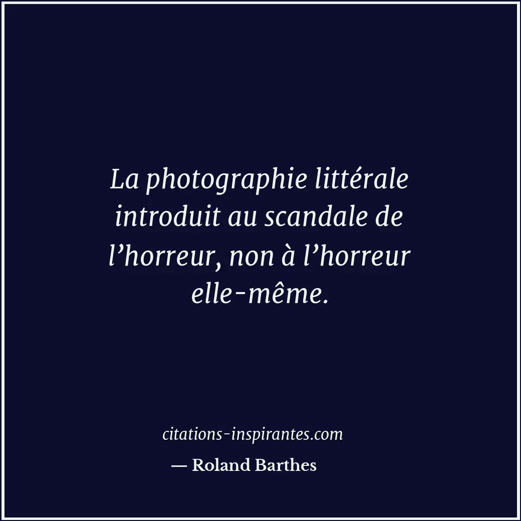 Citation de Roland Barthes