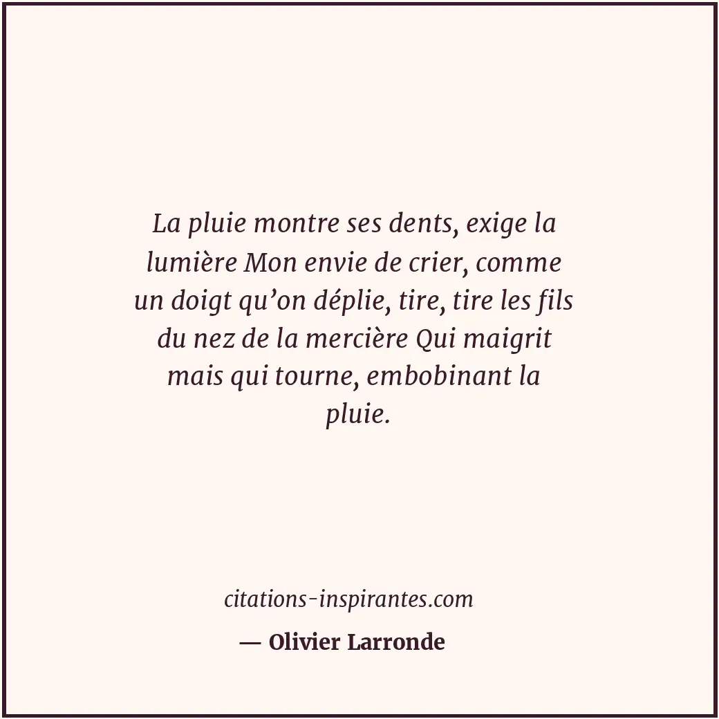 Citation de Olivier Larronde