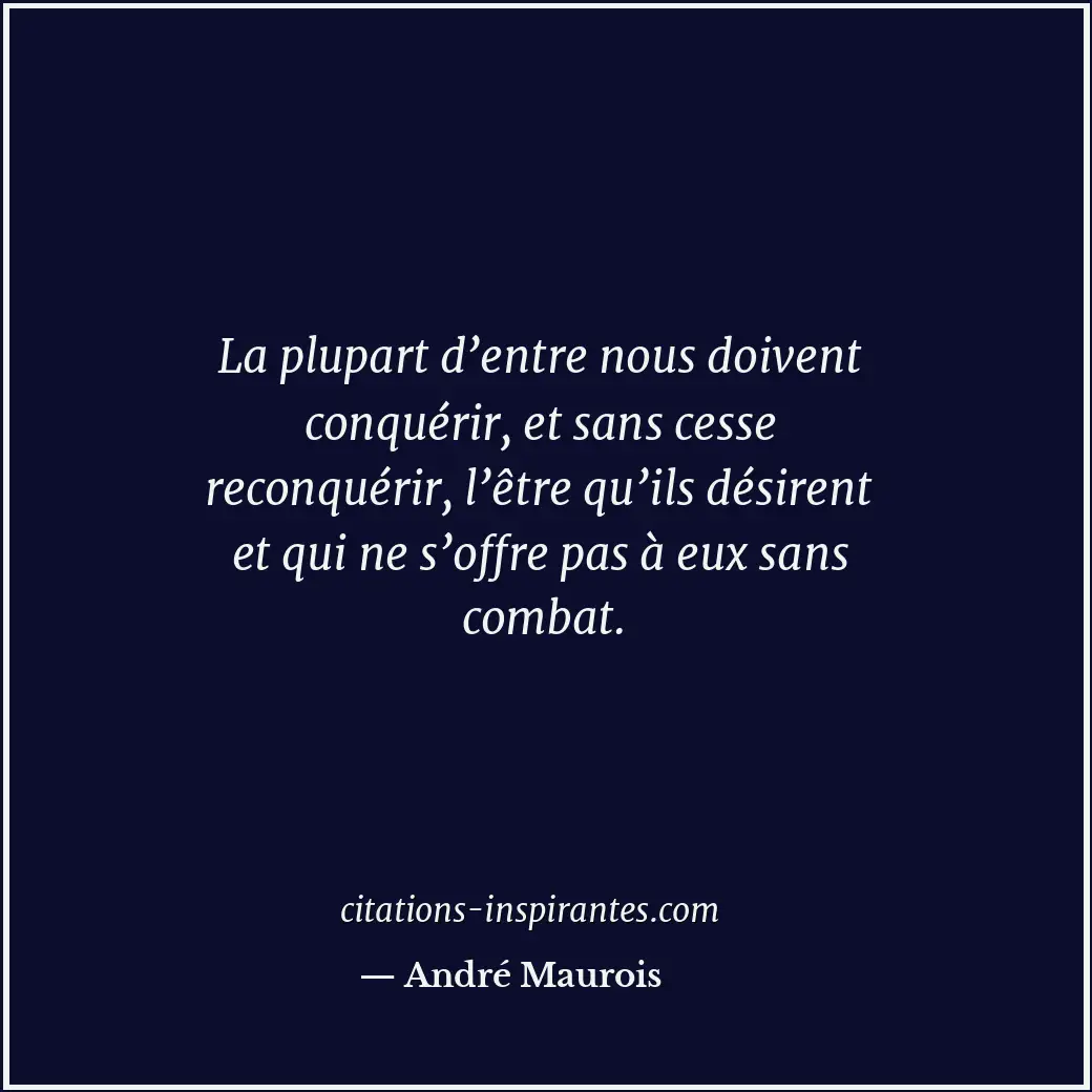 Citation de André Maurois