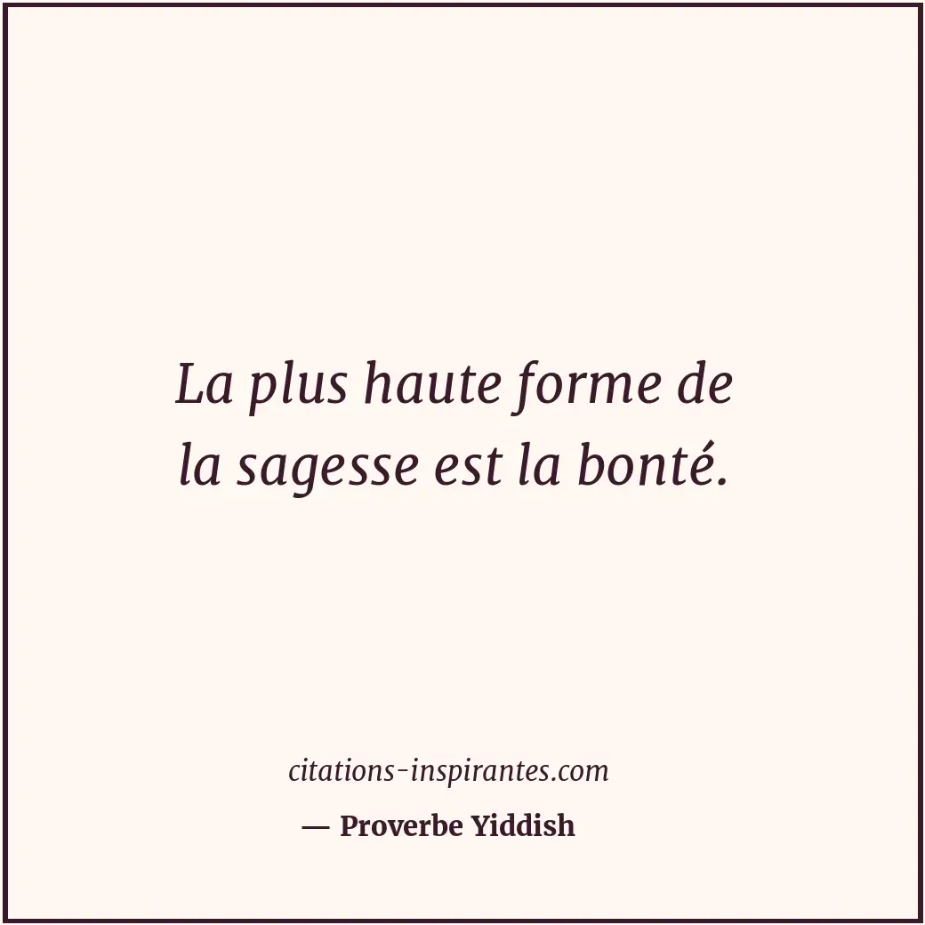Citation de Proverbe Yiddish