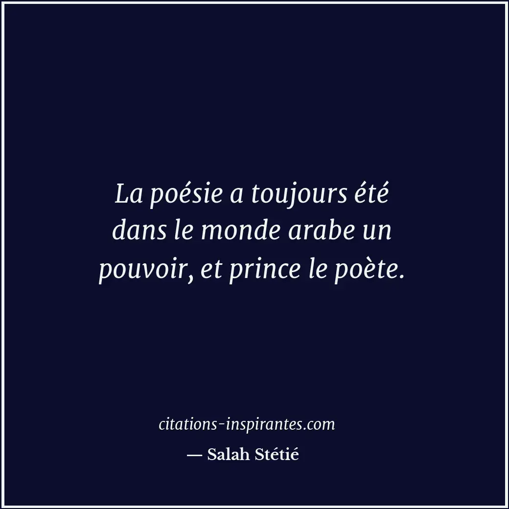 Citation de Salah Stétié