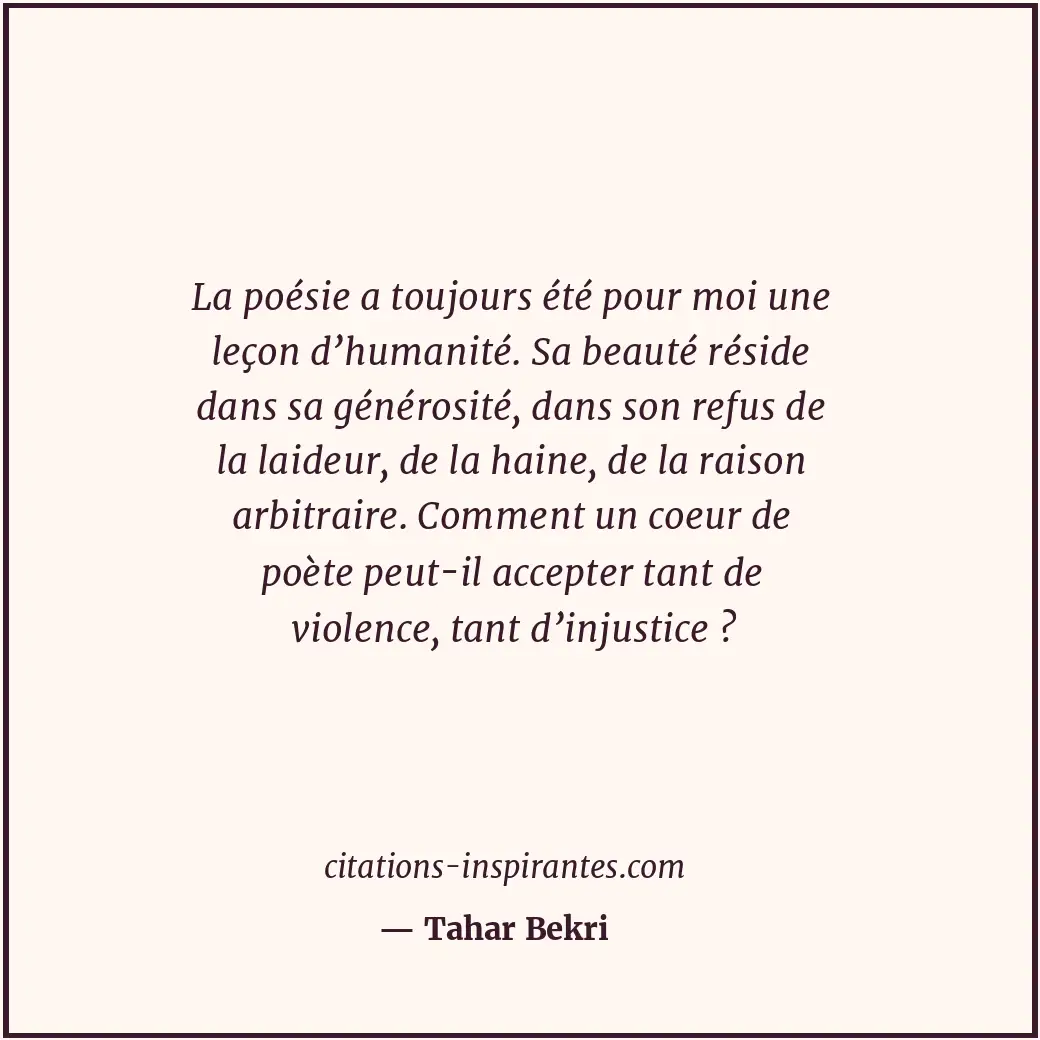 Citation de Tahar Bekri