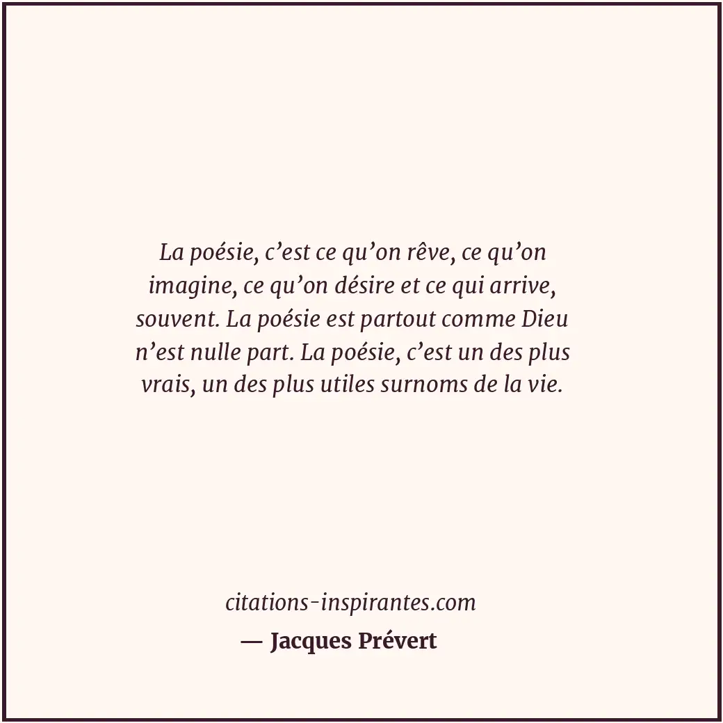 Citation de Jacques Prévert