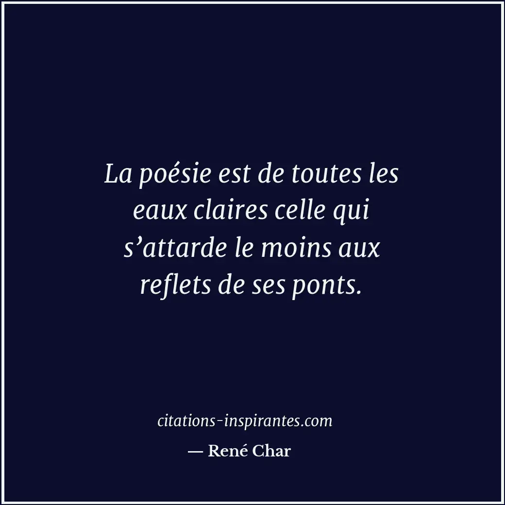 Citation de René Char