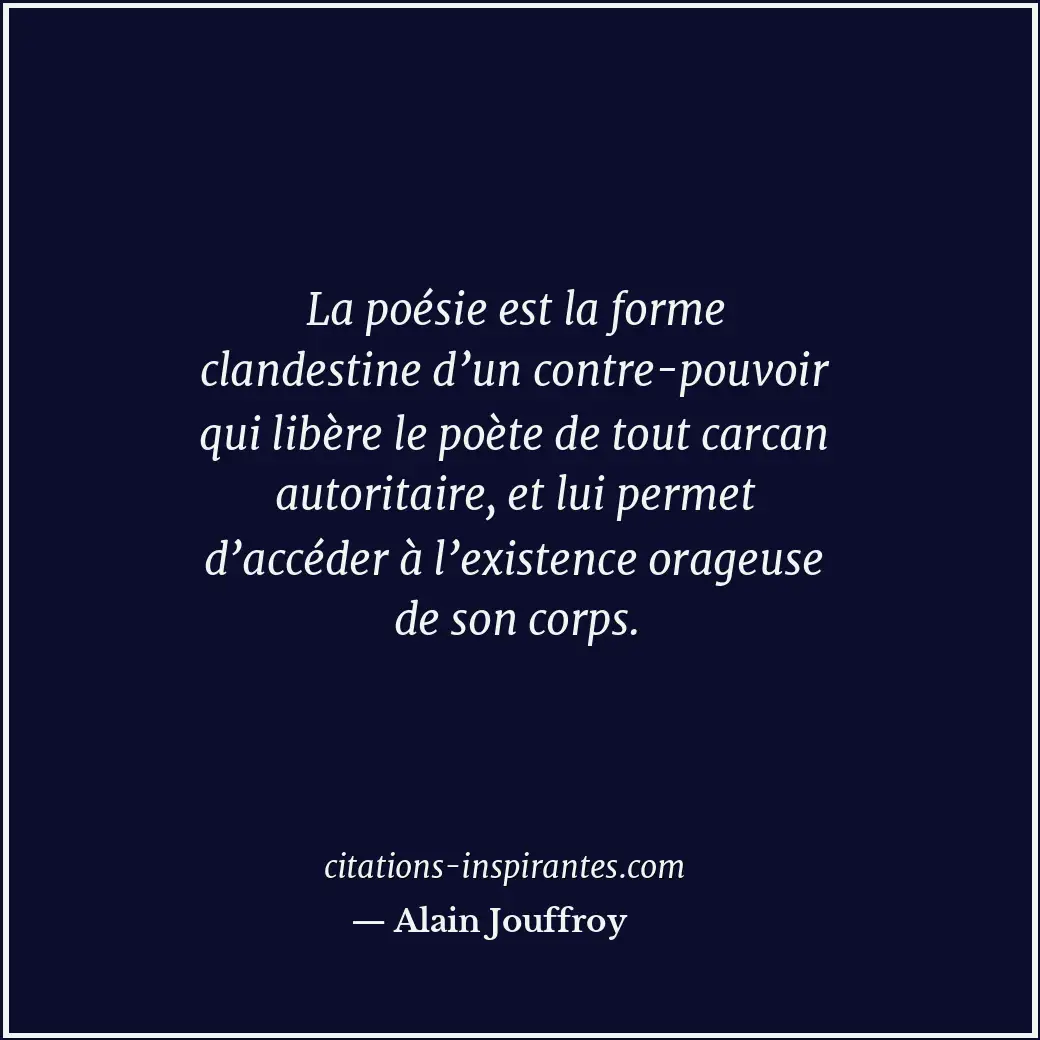 Citation de Alain Jouffroy