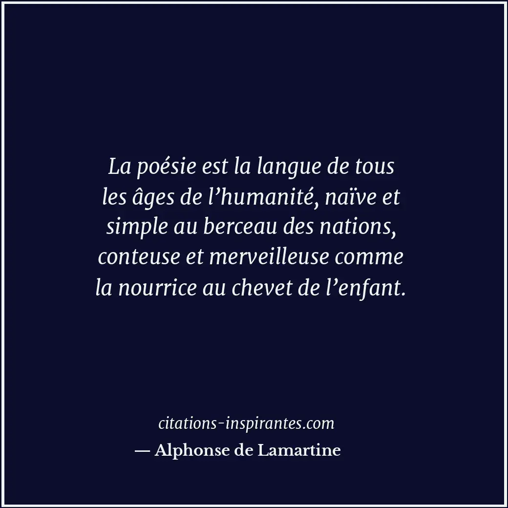 Citation de Alphonse de Lamartine