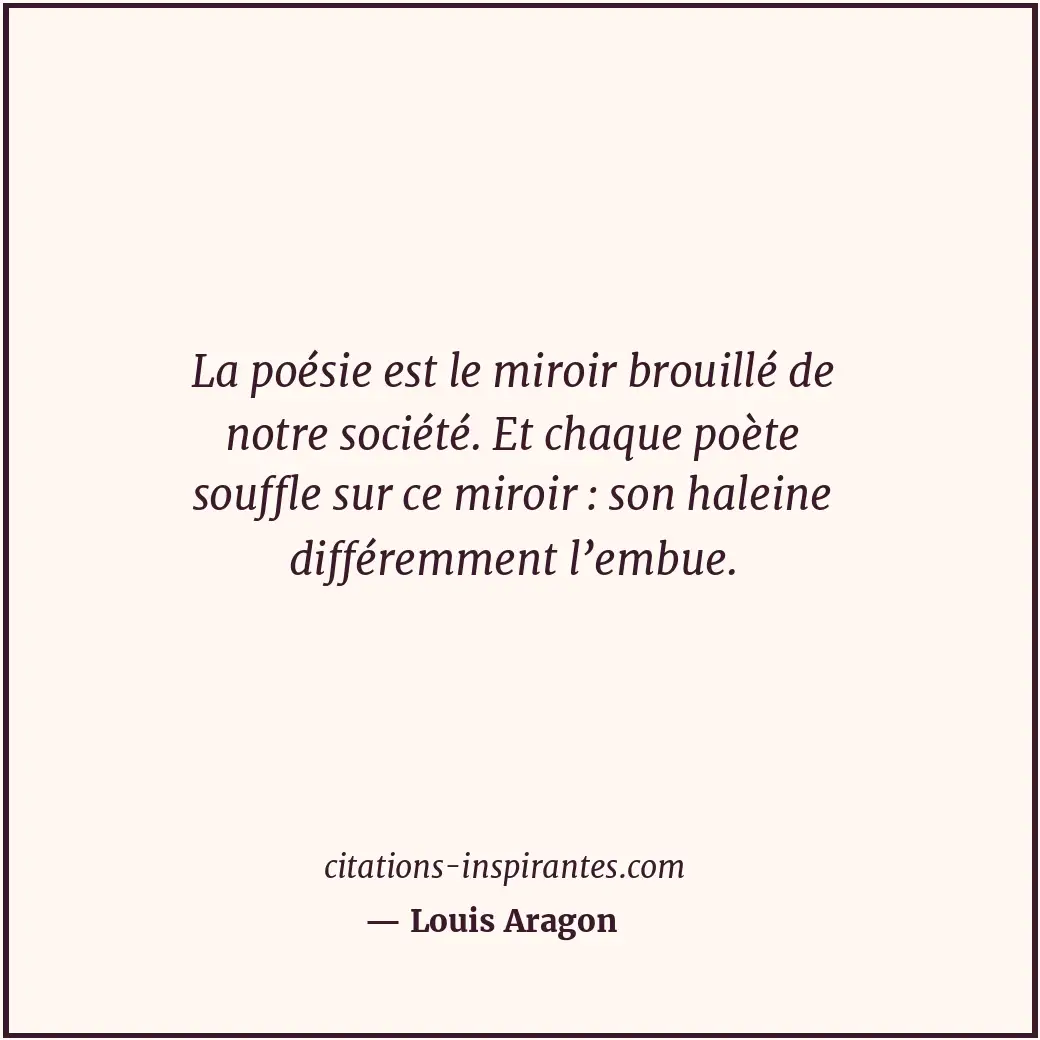 Citation de Louis Aragon