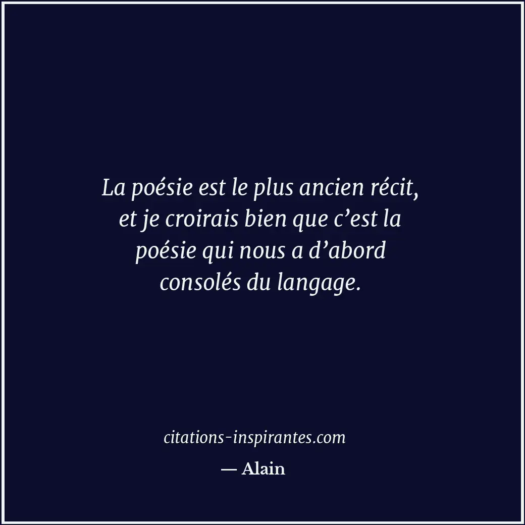 Citation de Alain