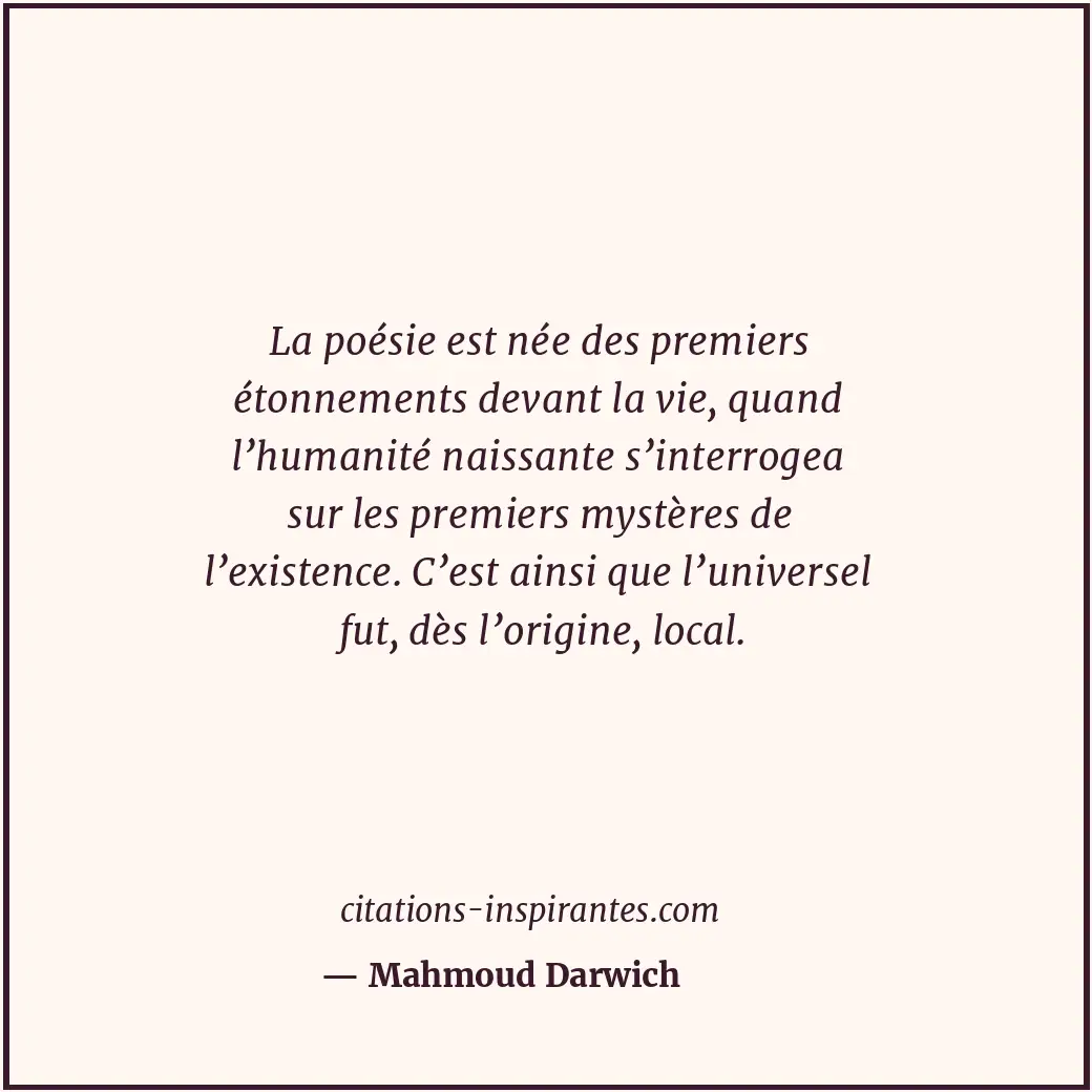Citation de Mahmoud Darwich