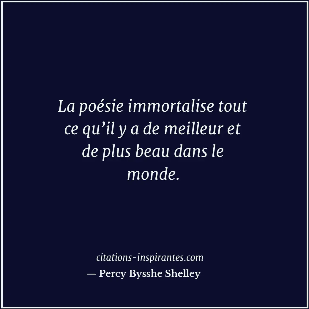 Citation de Percy Bysshe Shelley